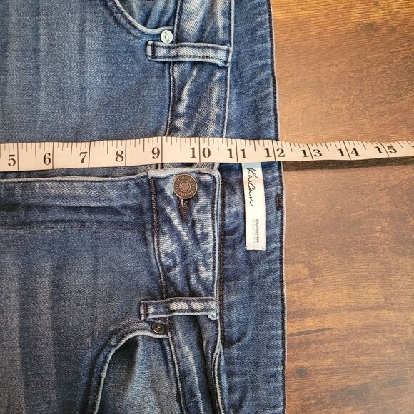 KanCan Jeans Size 14 Skinny Ankle High Rise Medium Light Wash Denim Raw Hem - Picture 7 of 9